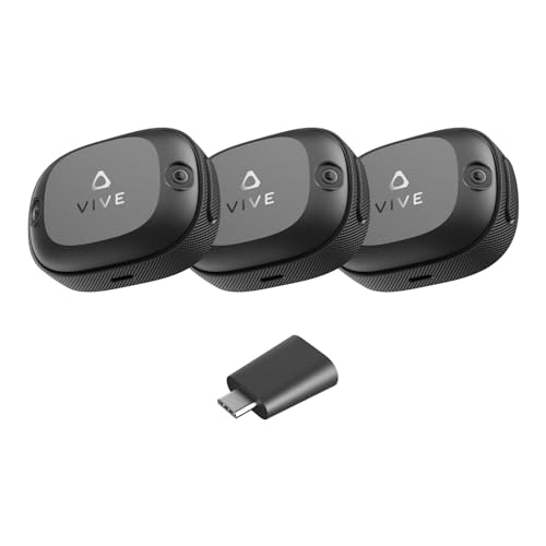 Vive Ultimate Tracker 3 Pack + Dongle— Full-Body Tracking for VR