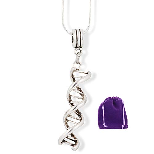 Microbiology Gifts | DNA Medical Necklace for Women and Men DNA Gifts that are Great Gifts for Science Lovers and Great Gifts for Science Teachers or Students that Love Biology Gifts or DNA Strands