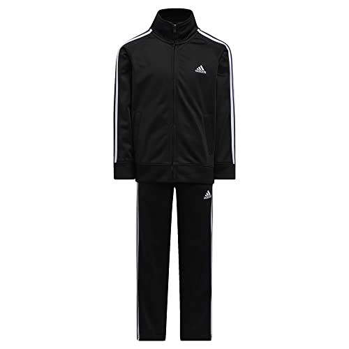 adidas baby boys Li'l Tricot Jacket & Clothing Pants Set, Black, 12 Months US