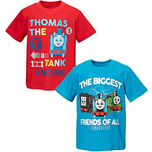 Thomas & Friends The Train Toddler Boys 2 Pack Athletic Pullover T-Shirts The Tank Engine/Biggest of All 3T