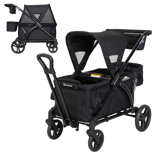 Baby Trend Expedition 2-in-1 Stroller Wagon PLUS, Ultra Black