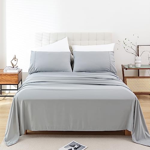 Twin Sheet Set - 3 Piece Soft Breathable Bed Sheets for Twin Size Bed, Extra Deep Pocket Luxury Brushed Sheets, Cooling Hotel Bedding Sheets and Pillowcases, Wrinkle Free Oeko-Tex Sheets