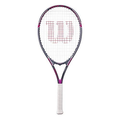 Wilson Tour Slam Adult Recreational Tennis Racket - Grip Size 2 - 4 1/4', Pink/Grey