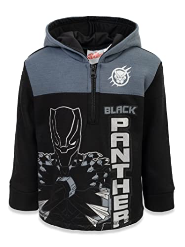 Marvel Avengers Black Panther Little Boys Fleece Half Zip Hoodie 7-8