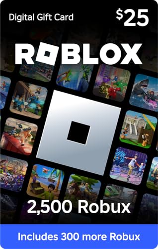 Roblox Digital Gift Card - 2,500 Robux [Includes Exclusive Virtual Item] [Online Game Code]