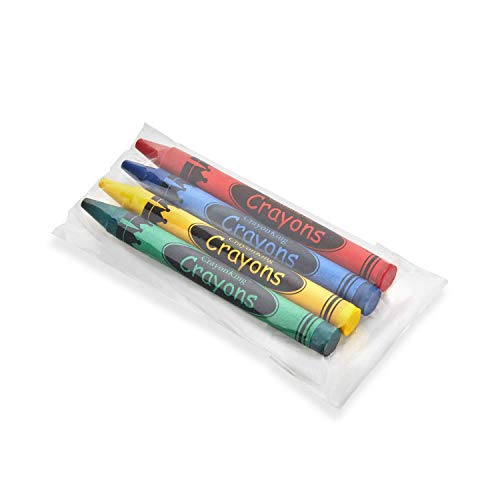 CrayonKing 500 Sets of 4-Pack in Cello (2,000 total bulk crayons) Restaurants, Party Favors, Birthdays, School Teachers & Kids Coloring Non-Toxic Crayons