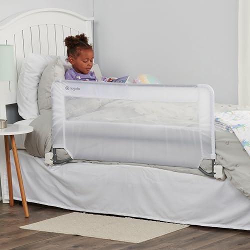 Regalo Swing Down Bed Rail Guard, with Reinforced Anchor Safety System