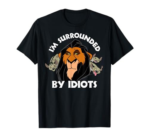 Disney The Lion King Scar I'm Surrounded By Idiots Portrait T-Shirt