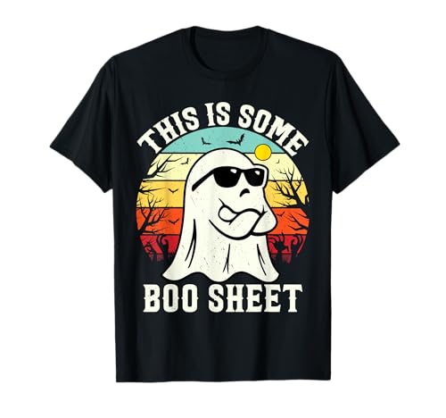 This Is Some Boo Sheet Ghost Retro Halloween Funny Halloween T-Shirt