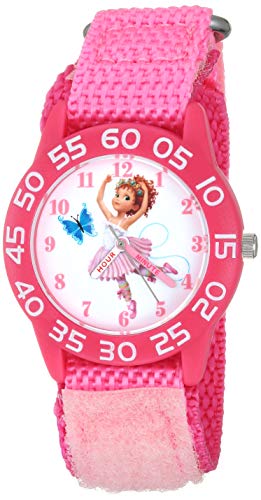 Disney Jr. Kids' Plastic Time Teacher Analog Quartz Nylon Strap Watch