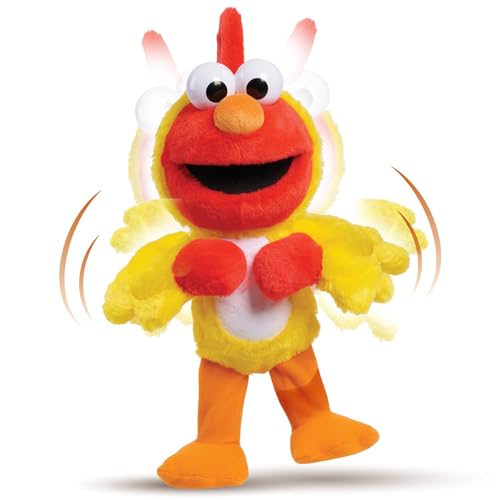 Just Play Sesame Street Chicken Dance Elmo Feature 13 Inch Plush, Interactive Singing and Dancing Plush, Stuffed Animal. Kids Toys for Ages 2 Up