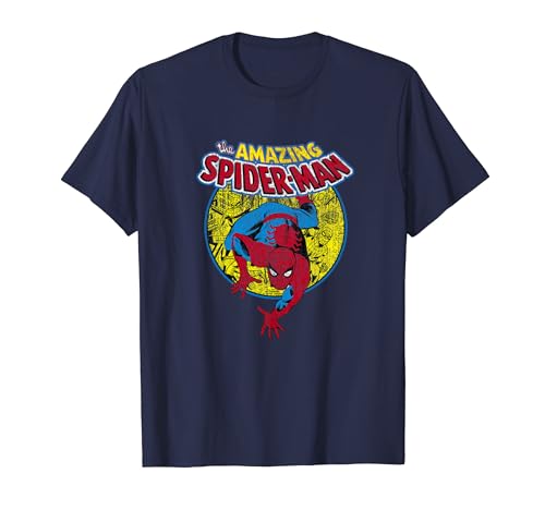 Marvel Comics Spider-Man Amazing Vintage Comic Book Crawl T-Shirt