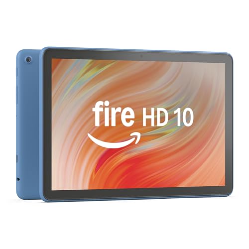 Amazon Fire HD 10 tablet (newest model) built for relaxation, 10.1' vibrant Full HD screen, octa-core processor, 3 GB RAM, 32 GB, Ocean