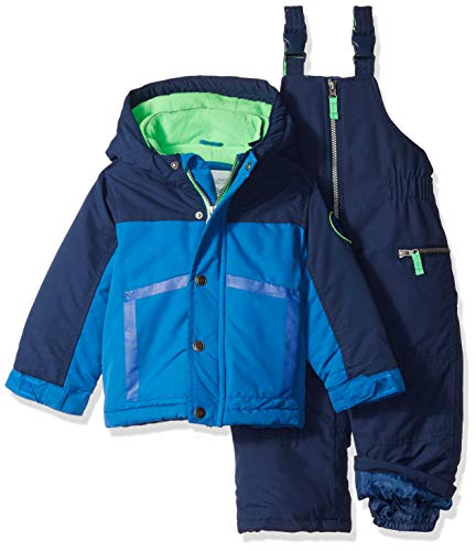 Carter's Boys' Toddler Heavyweight 2-Piece Skisuit Snowsuit, house blue/current navy, 4T