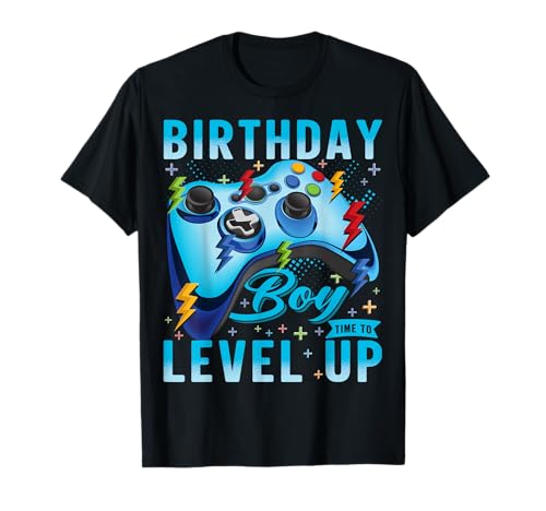 Birthday Boy Time to Level Up Video Game Birthday Gamer Boys T-Shirt