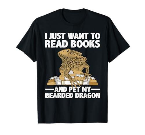 Cute Bearded Dragon For Men Women Zoology Reptile Book Lover T-Shirt