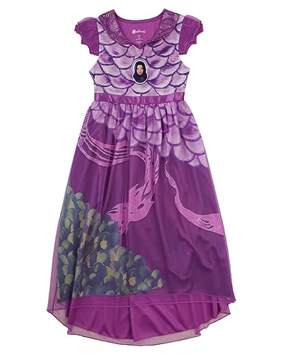 Disney Girls' Descendants Fantasy Gown Nightgown, MAL DRESS, 6