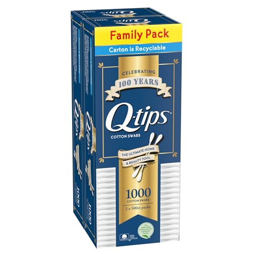 Q-tips Cotton Swabs, 500 Count (Pack of 2)