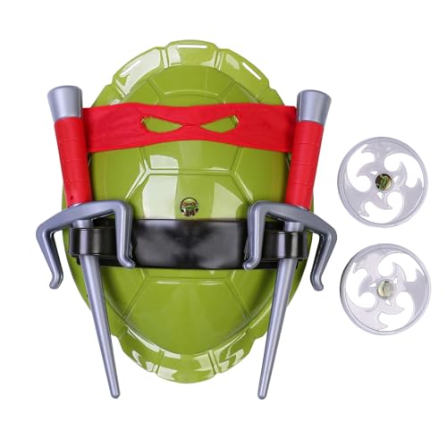 Geamiki Super Hero Ninja Turtles Cosplay Costume with Weapons Birthday Party Favors for Kids Teens Red