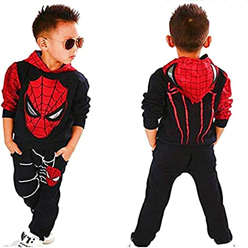 2Piece Toddler Kids Baby Boys Casual Outfits Set,Long Sleeve Pullover Hoodie Sweatshirt Pants Clothing Suit