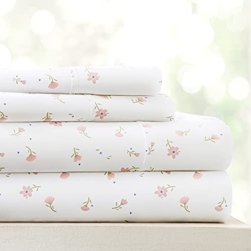 Linen Market 3 Piece Twin Bedding Sheet Set (Pink Floral) - Sleep Better Than Ever with These Ultra-Soft & Cooling Bed Sheets for Your Twin Size Bed - Deep Pocket Fits 16' Mattress