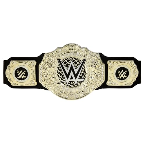 Mattel WWE Championship Title, World Heavyweight Championship Role-Play & Costume Piece, Leather-Like Belt 3+ Feet with One-Time Adjustment