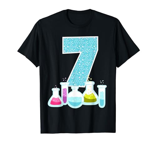 7th Birthday Science Theme Party Science Experiments Science T-Shirt