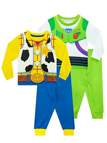 Disney Boys Toy Story Pyjamas 2 Pack Buzz Lightyear and Woody Kids PJs Multicolored 3T