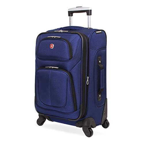 SwissGear Sion Softside Expandable Luggage, Blue, Carry-On 21-Inch