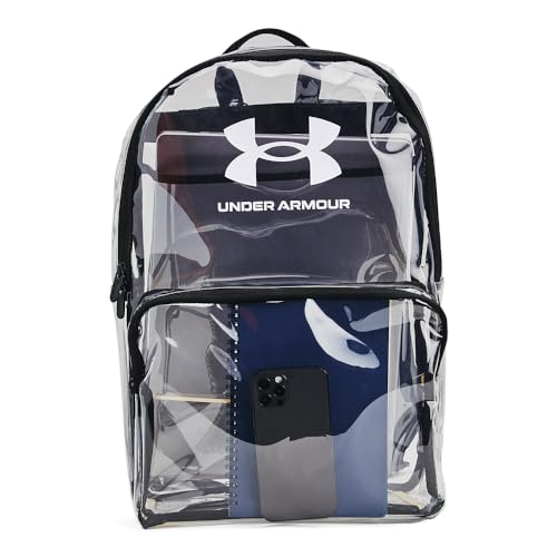 Under Armour Unisex-Adult Loudon Clear Backpack, (960) Clear/Black/White, One Size Fits Most