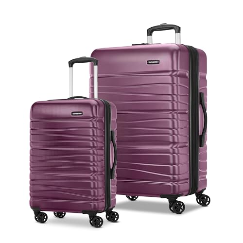 Samsonite Evolve Se Hardside Expandable Luggage with Double Spinner Wheels, Solar Rose, 2PC Set (CO/L)