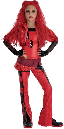 Party City Red Costume for Girls - Disney Descendants 4 The Rise of Red Costume Includes Shirt with Attached Jacket, Pants, Belt, & Gloves - Costumes for Halloween, Birthday Parties, & Themed Events