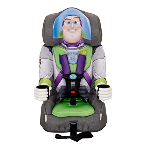 KidsEmbrace Disney Pixar Toy Story Buzz Lightyear 2-in-1 Forward-Facing Booster Car Seat LATCH | 5-Point Harness Booster 22-65lbs converts to Belt-Positioning Booster 40-100lbs | Adjustable