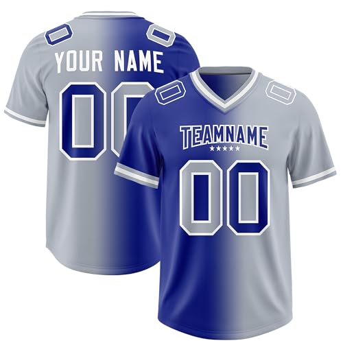 Custom Gradient Football Jersey Personalized Stitched Name Number Sports Uniform for Men Women Youth Size S-7XL