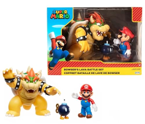 Super Mario 3 and 5 Inch Diorama World Of Nintendo - Bowser Diorama Set