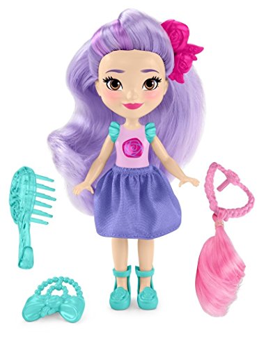 Fisher-Price Preschool Toy Sunny Day Pop-In Style Blair, 6-Inch Poseable Doll with 3 Hair Accessories for Pretend Play Ages 3+ Years