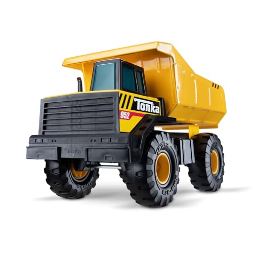 Tonka Steel Classics Mighty Dump Truck, Toy Truck, Real Steel Construction, Ages 3 and Up, Frustration-Free Packaging (FFP) , Yellow