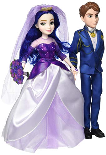 Disney Descendants Mal and Ben Dolls, Inspired by Disney The Royal Wedding: A Descendants Story, Toys Include Outfits, Shoes, and Fashion Accessories , Blue