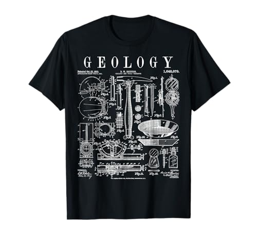 Geology Geologist Field Kit Tools Vintage Patent Print T-Shirt