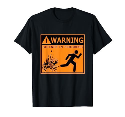 Warning Science in Progress Funny Scientist Tshirt