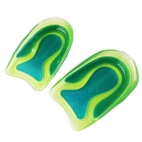 Kids Heel Cups for Heel Pain Sport Shock Absorbing Lightweight Gel Heel Inserts for Kid's with Sensitive Heels, Heel Spurs, Plantar Fasciitis, or Ankle Pain (1 Pairs Kid's Size 3-7 / Women 4-8)