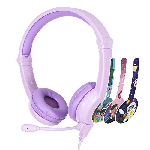 ONANOFF Galaxy, Volume-Safe Kids School and Gaming Headset with Microphone, Perfect for PS4, Xbox One, Nintendo Switch, or Computer, Purple