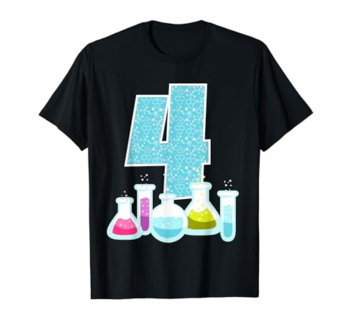 4th Birthday Science Theme Party Science Experiments Science T-Shirt