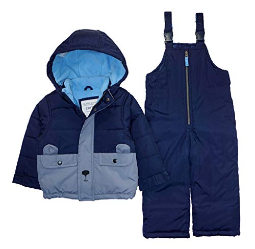 Carter's Boys' Toddler Heavyweight 2-Piece Skisuit Snowsuit, Navy Bear, 3T