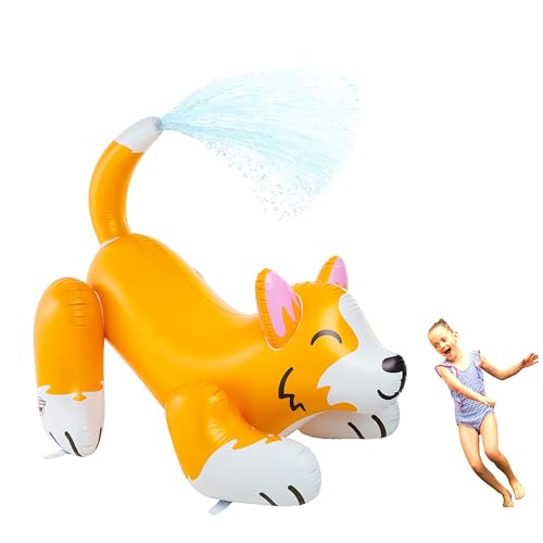 BigMouth Inc. Ginormous Inflatable Corgi Yard Summer Sprinkler, Perfect for Summer Fun, Happy Dog Sprinkler