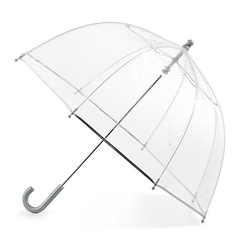 totes Kids Clear Bubble Umbrella with Dome Canopy, Lightweight Design, Wind and Rain Protection Umbrella, Clear, Kids - 38' Canopy