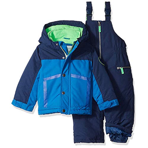 Carter's Boys' Toddler Heavyweight 2-Piece Skisuit Snowsuit, house blue/current navy, 4T