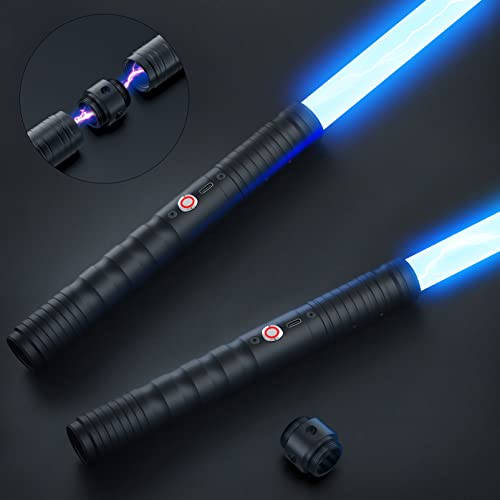 jvmusaber Lightsaber Toy, 8-12 Year Old Boy Girl Birthday Gift, 2-in-1 Detachable USB C Charge Light Saber, 12 Colors and 4 Modes & Sounds, for Kid and Adult Christmas Thanksgiving Gifts (Black)