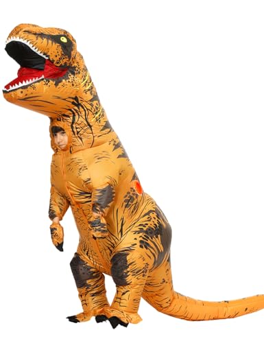 MENGKAO Inflatable Dinosaur Costume Kids Dinosaur Suit Blow up Full Body Dino Costume Boys Girls for Halloween Cosplay Party