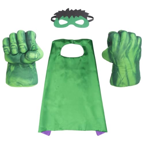 WSDDFG Incredible Smashing Punches,Children's Plush Boxing Glove Set with Cape and Eye Patch, Kids Cosplay Costumes